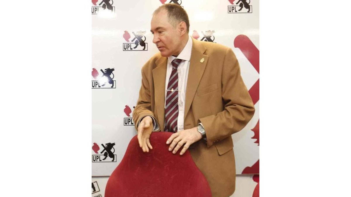 Sendino, ayer en la asamblea de cargos públicos.