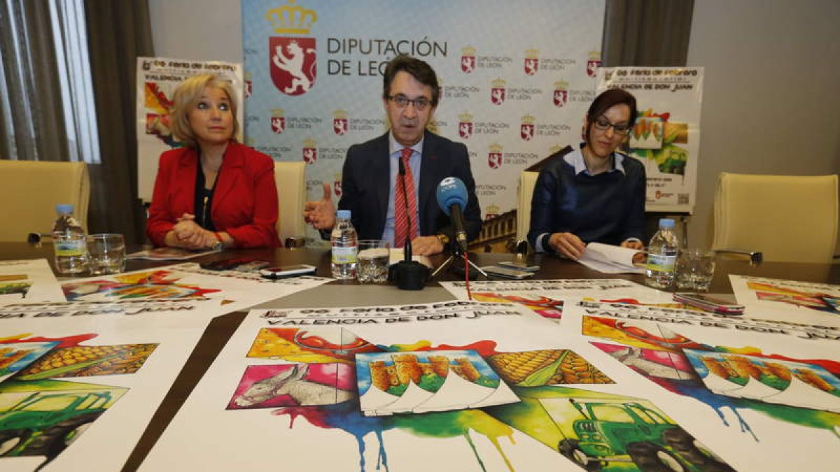 Imagen de ayer de la presentación de la feria en la Diputación de León. RAMIRO