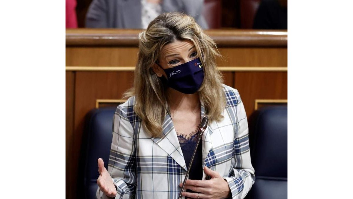 La ministra de Empleo, Yolanda Díaz. JAVIER LIZÓN