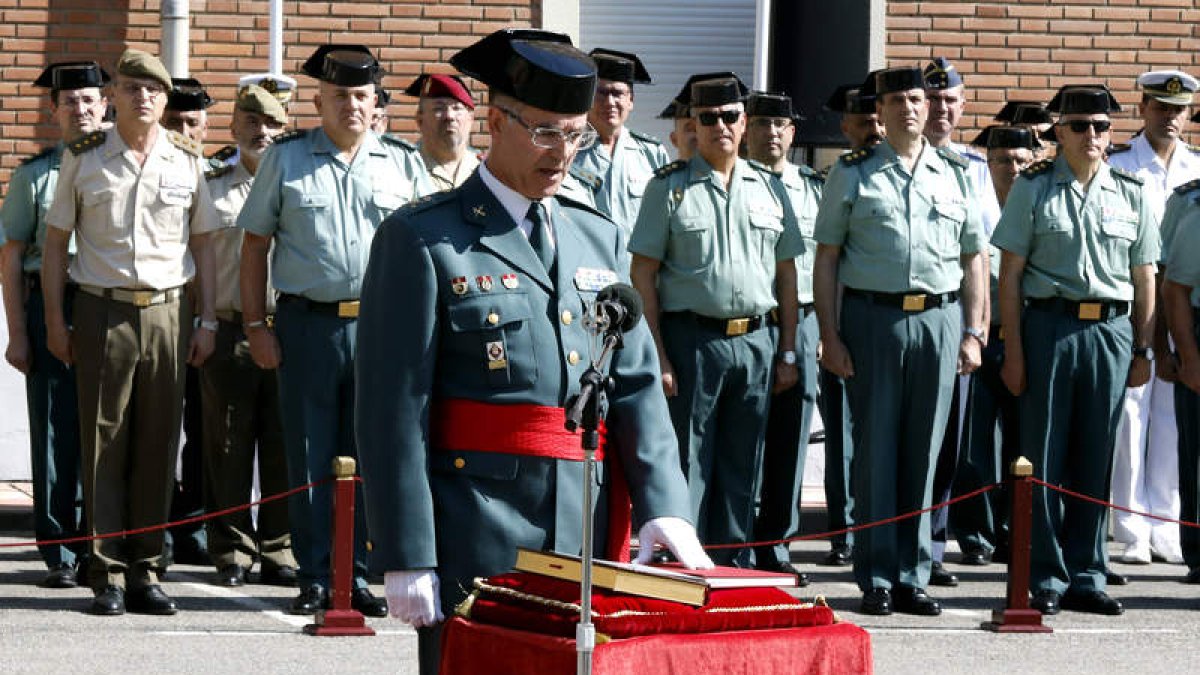 García Barrios, en un acto en León. MARCIANO PÉREZ