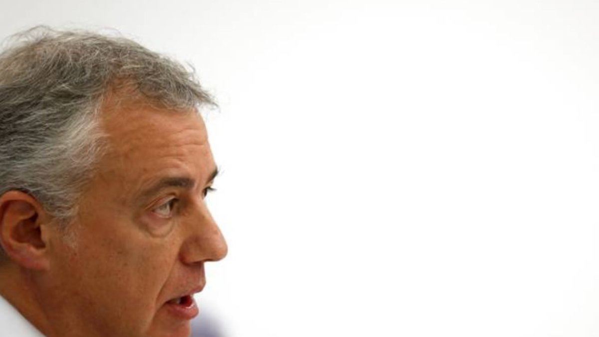 .-El lehendakari, Iñigo Urkullu, en un acto, donde ha considerado que la sentencia del juicio del procés es