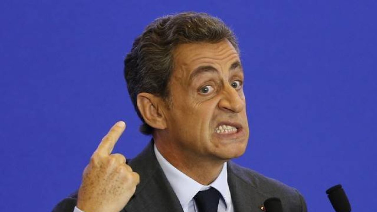 Nicolas Sarkozy, durante un mítin el 16 de septiembre.