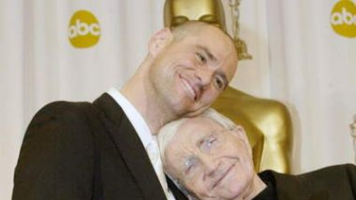 Blake Edwards junto a Jim Carrey.