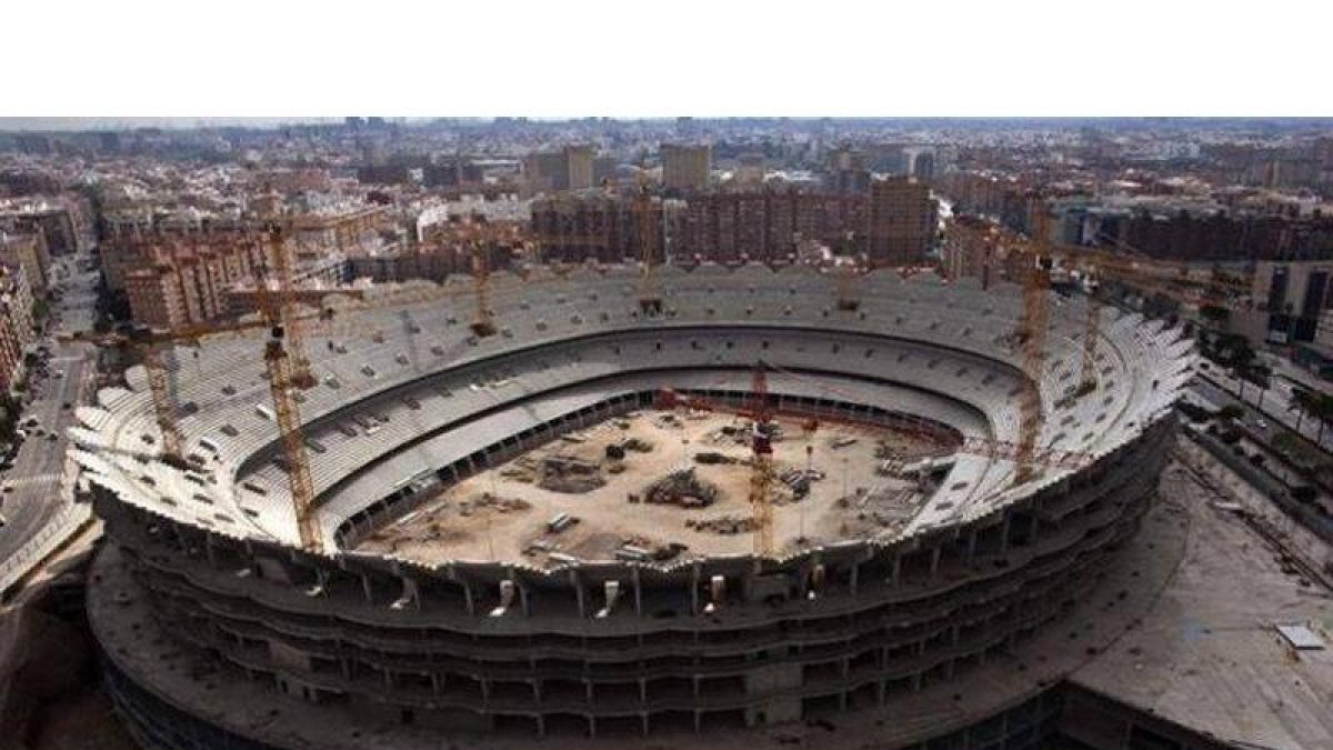 El inacabado Nuevo Mestalla.