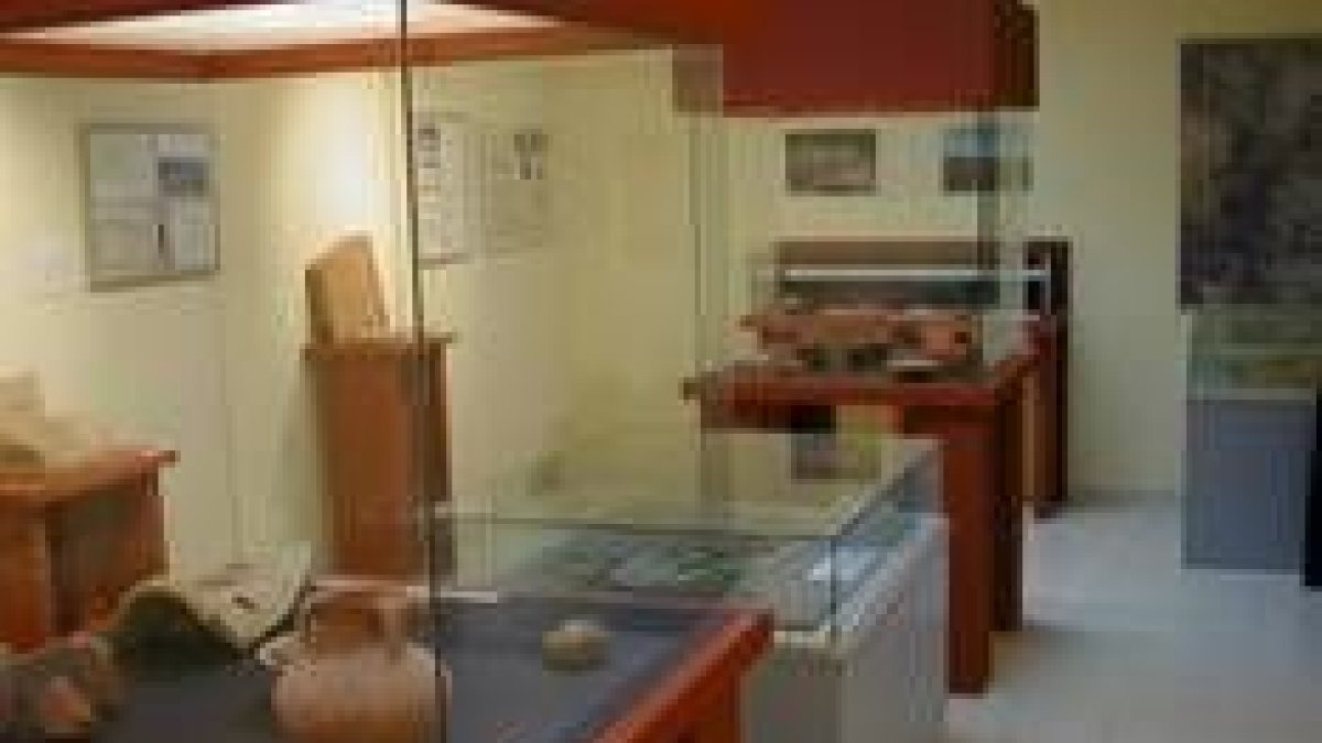 Una imagen del aula arqueológica de Lancia ubicada en el ayuntamiento de Villasabariego