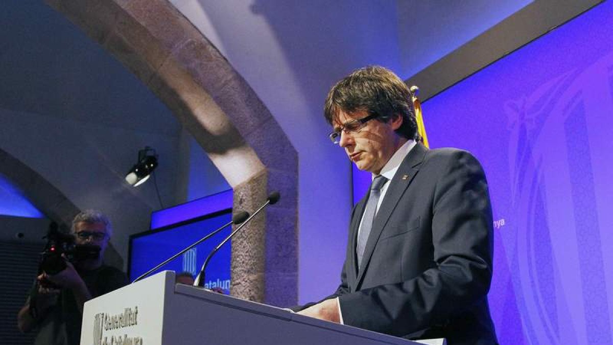 El presidente de la Generalitat, Carles Puigdemont. MARTA PÉREZ