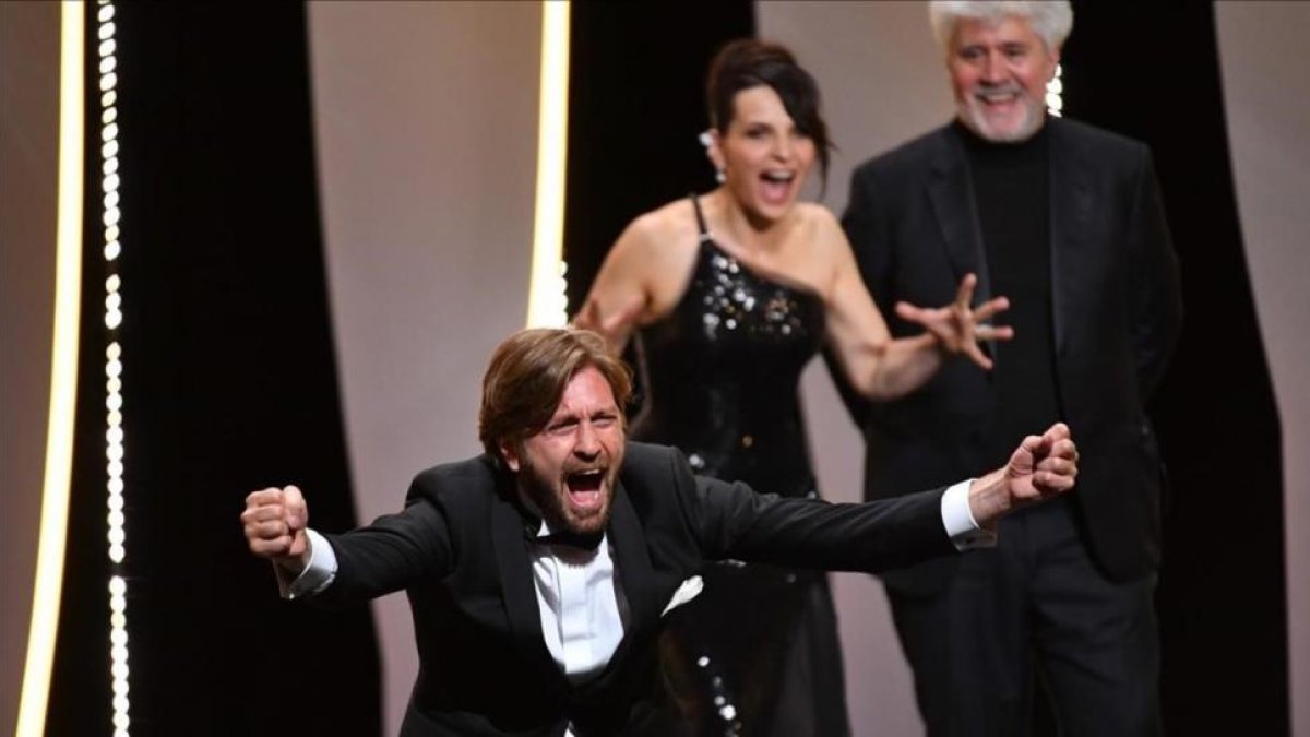 El director sueco Ruben Ostlund en la recepción del premio.