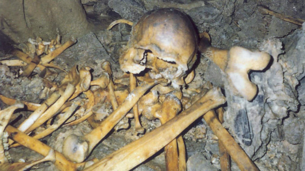 Imagen de uno de los hombres de Arintero hallados en el año 2006 en la cueva de La Braña.