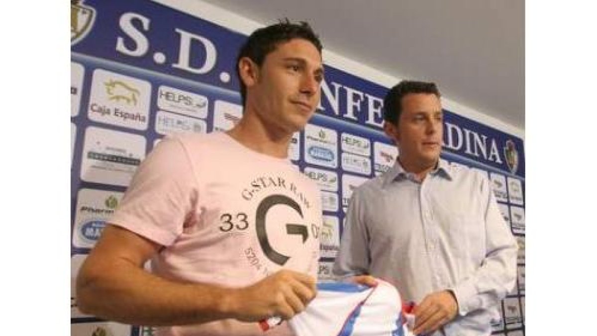 David Malo y Eduardo Domínguez, en la sala de prensa de El Toralín.