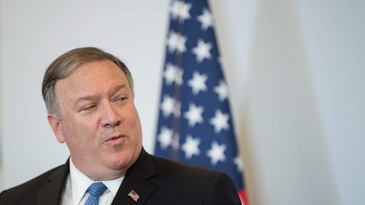 El secretario de Estado norteamericano, Mike Pompeo, ayer en Suiza. GOLAY