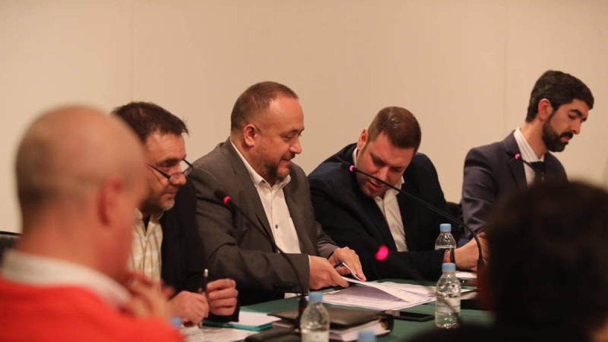 Courel, ayer, en un momento del Pleno del Consejo. ANA F. BARREDO