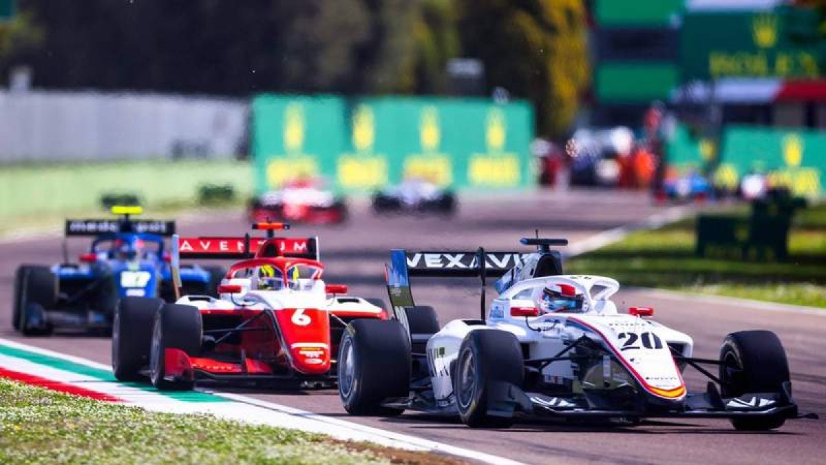David Vidales en un momento del Gran Premio de Italia-Emilia Romagna en Imola. CAMPOS RACING