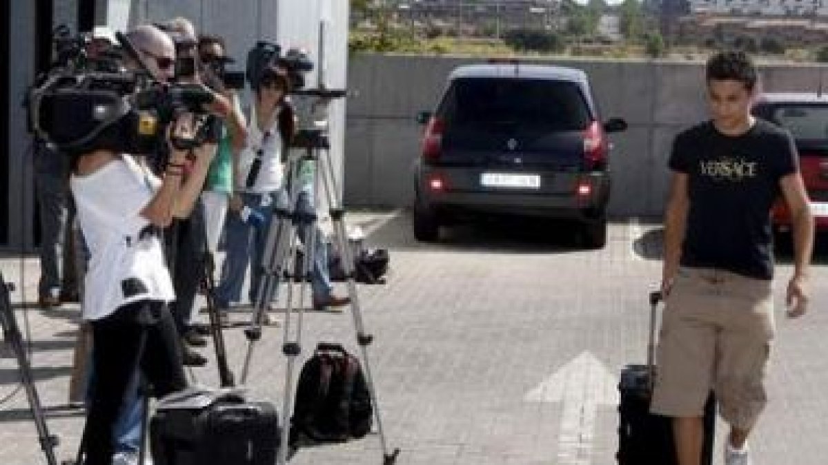 Navas, a su llegada a la concentración de la selección española en la Ciudad del Fútbol.
