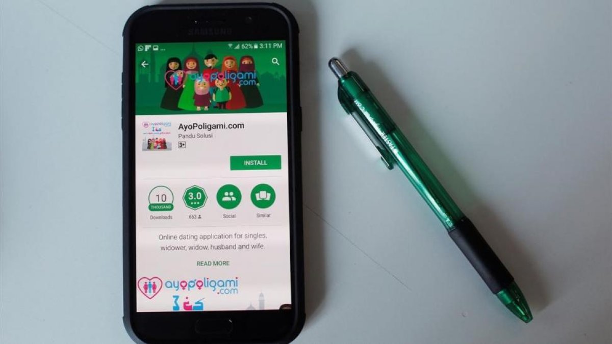 La aplicación Ayopoligami está destinada a polígamos en Indonesia