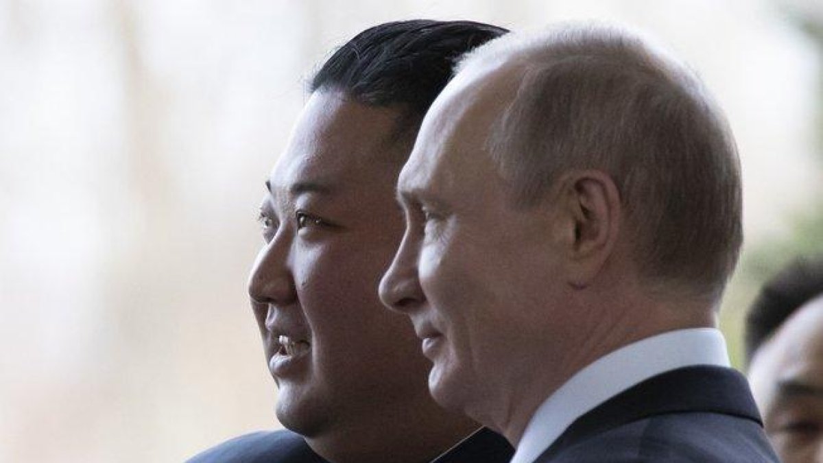 Kim Jong-un y Putin en Vladivostok.