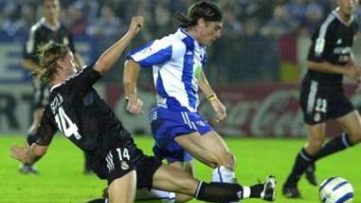 Miguel Ángel, en un partido con el Málaga ante el Real Madrid.