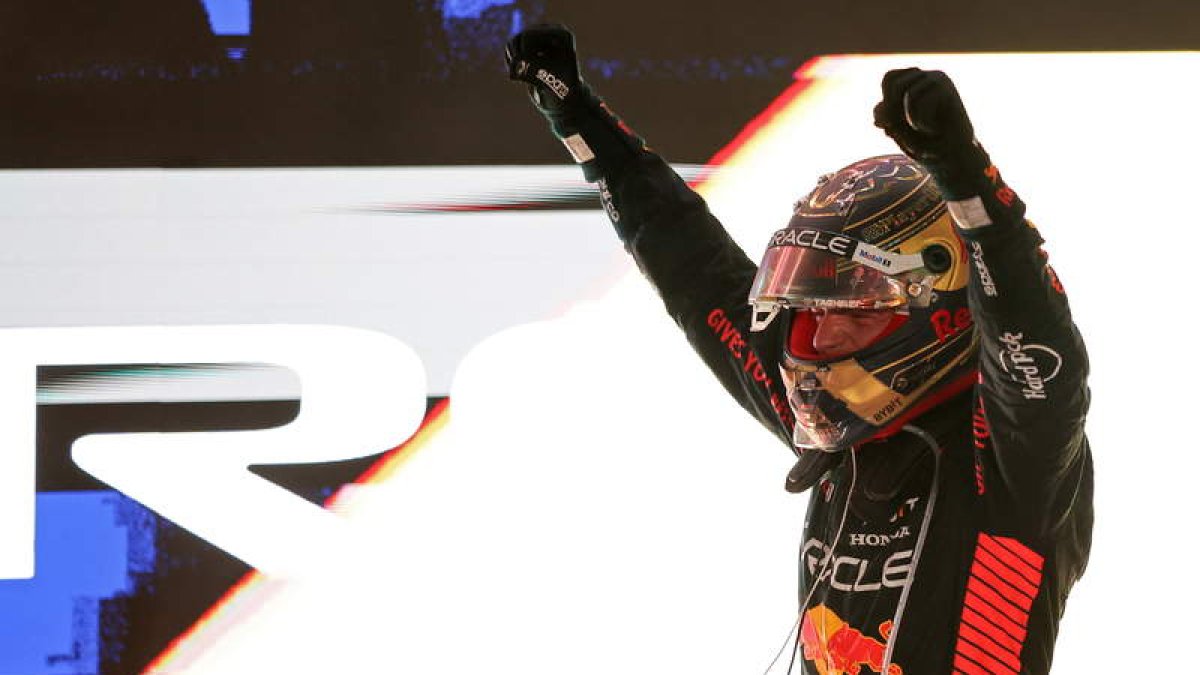 Verstappen celebra su triunfo en el Gran Premio de Catar. HAIDER