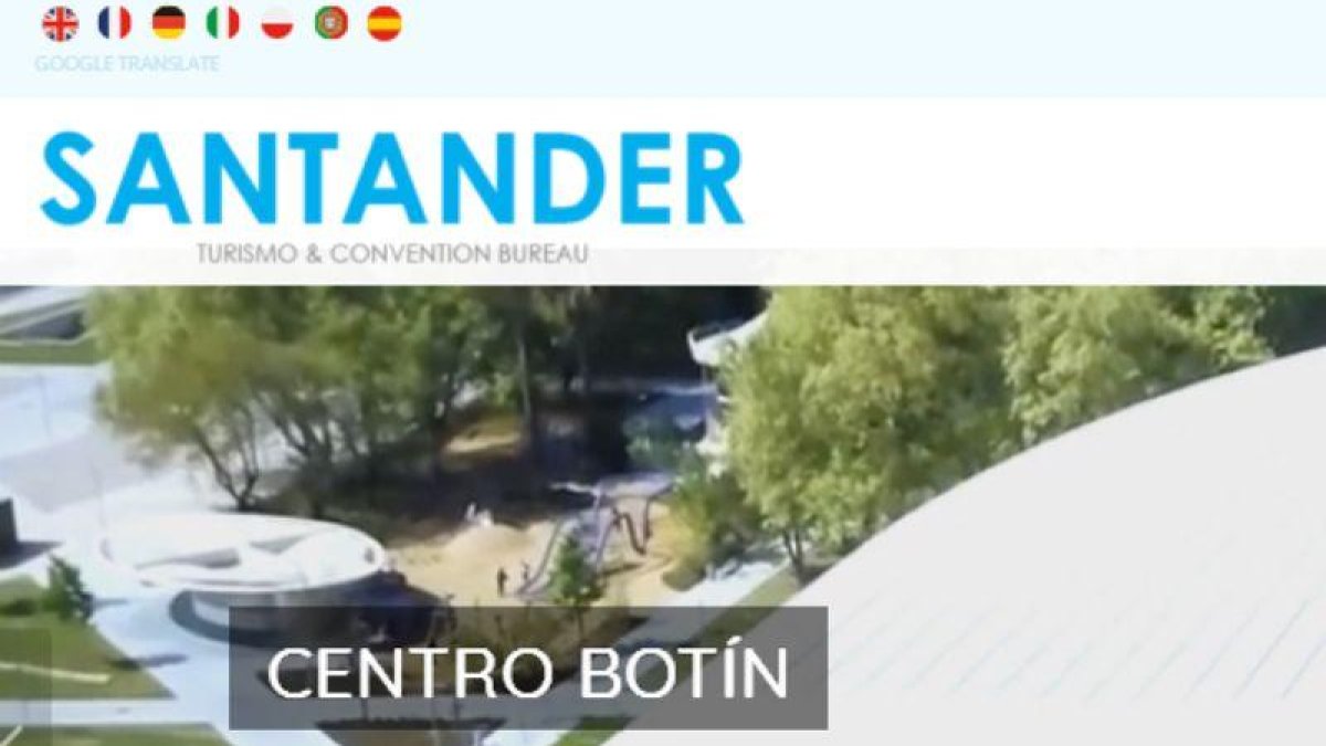 La web de turismo de Santander.