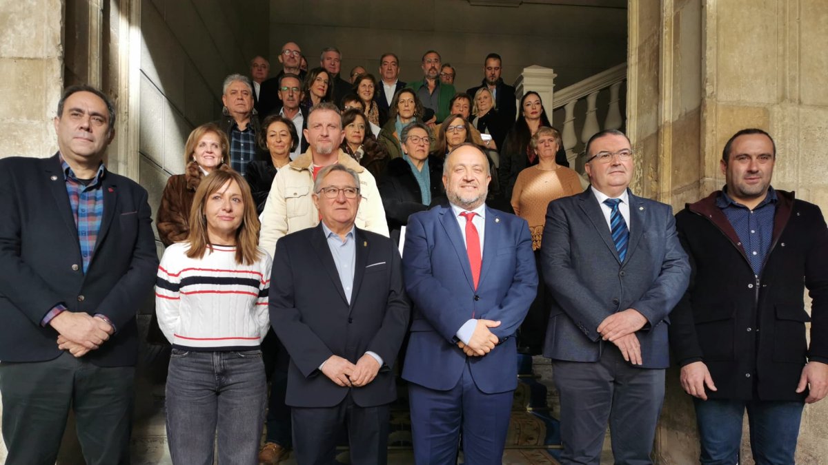 Un momento del acto celebrado en la Diputación de León como homenaje a los jubilados. DL