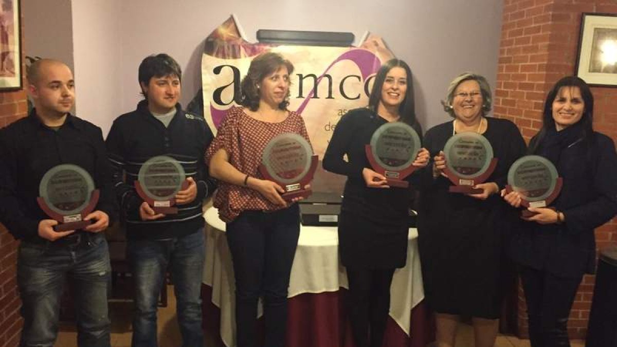 Foto de los premiados en la cena que tuvo lugar el sábado.