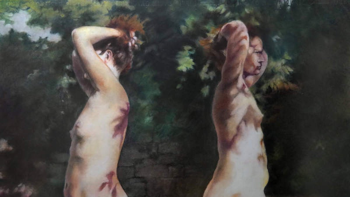 Una de las obras que pueden contemplarse en la galería de la calle Juan Madrazo. CUEVAS