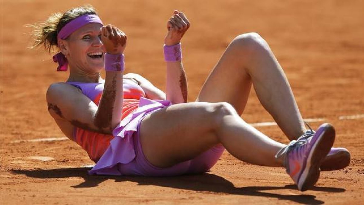 Safarova celebra su pase a la final.