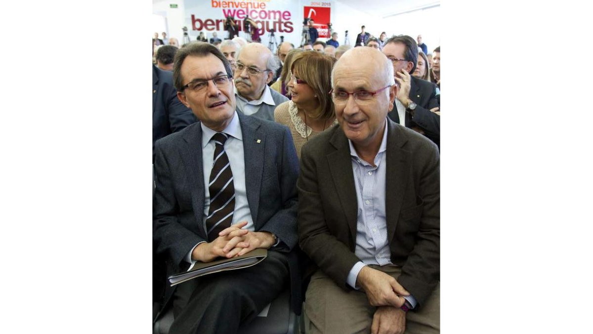 Mas y Duran Lleida, en el acto celebrado ayer en Barcelona.