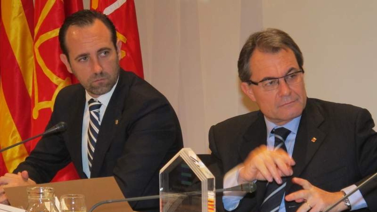 José Ramón Bauzá y Artur Mas, en la reunión de la Euroregión.