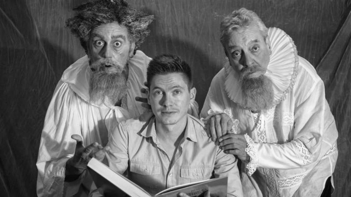 Alberto Díaz, Javier Bermejo y Miguel Barajas ponen en pie ‘Confesiones de Don Quijote’. DL