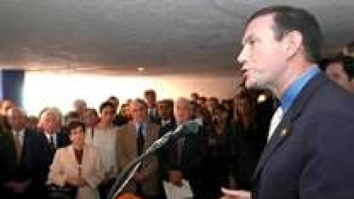 Ibarretxe, durante la inauguración de la oficina de representación en México