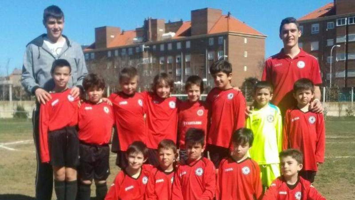 Formación del San Andrés A de categoría prebenjamín.