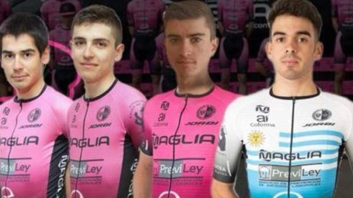 Integrantes del equipo Previley Maglia Conforma Bembibre. DL