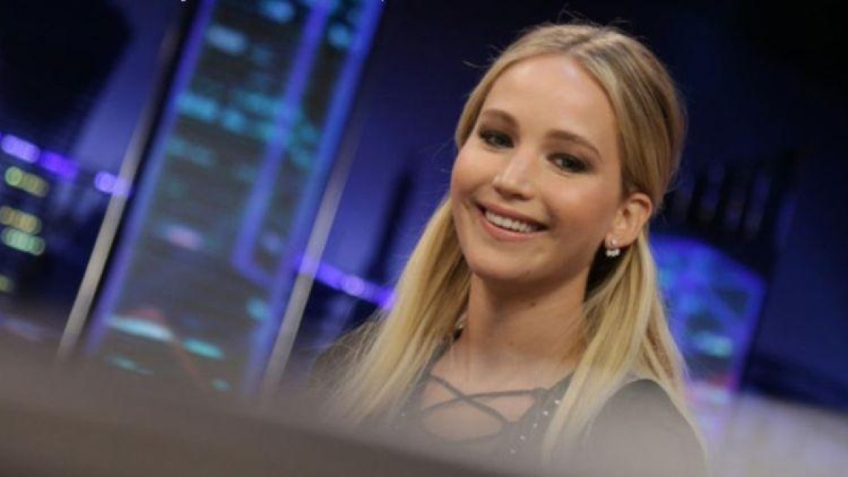 Jennifer Lawrence, en el plató del programa 'El hormiguero'.