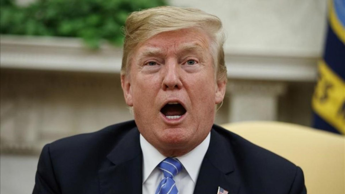 Donald Trump en su despacho de la Casa Blanca. /