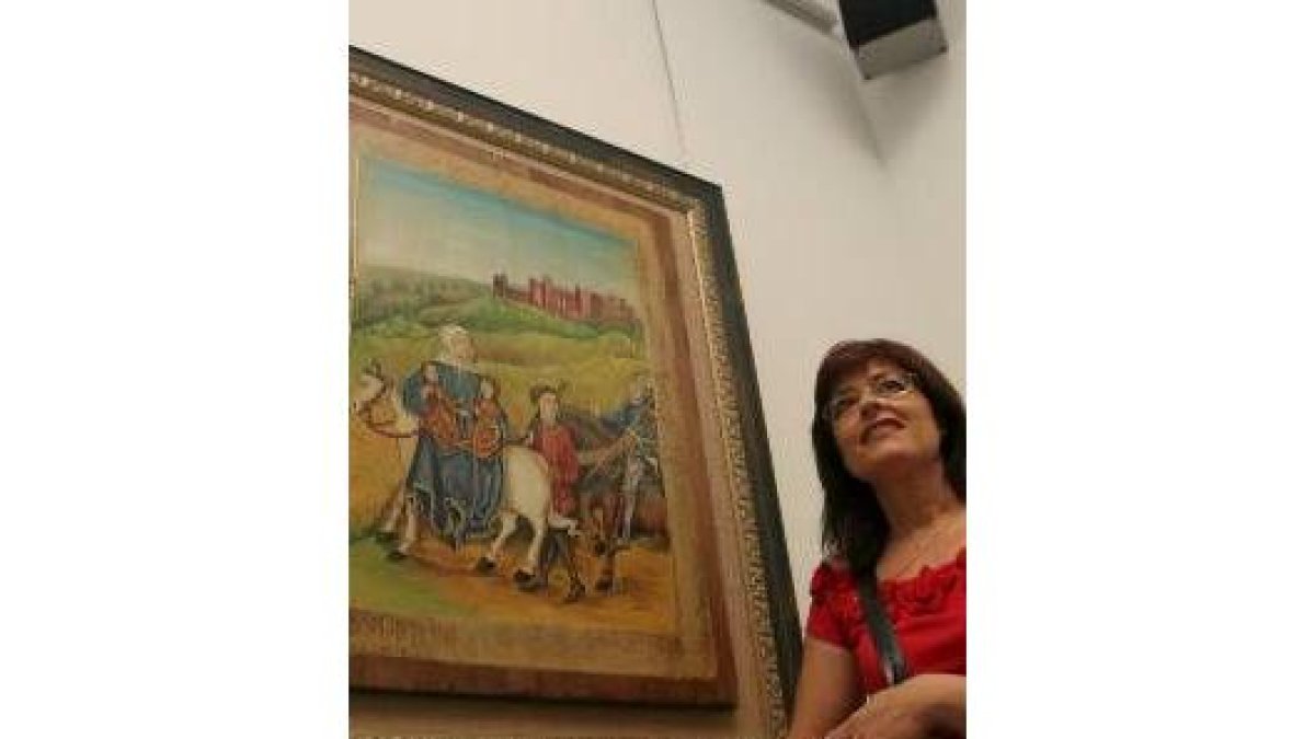 Sarín con su obra inspirada en Libro del Caballero Zifar