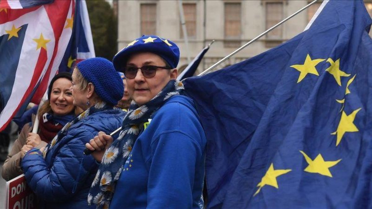 Protesta contra el brexit en Londres.