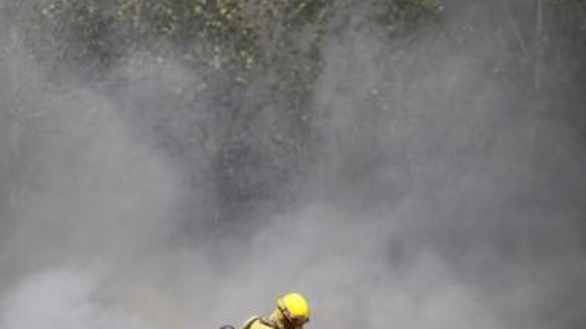 Imagen de archivo del incendio forestal registrado en Quintanilla del Monte.