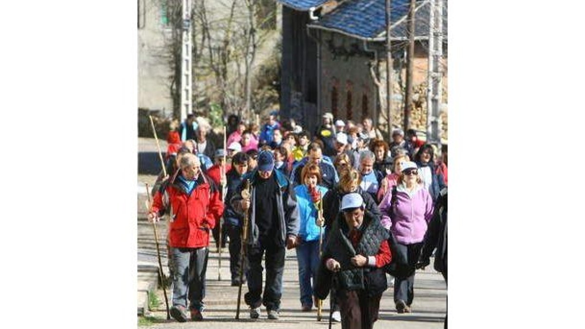 Una de las marchas promocionales del Camino de Invierno.