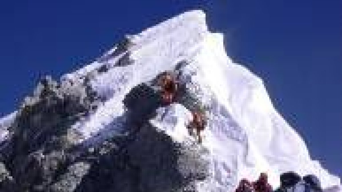 El leonés relató lo difícil del final de la ascensión, como recoge la foto