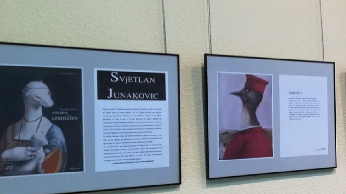 Una de las obras de Junakovic que se expone en la Casa de la Cultura de Ponferrada. L. DE LA MATA