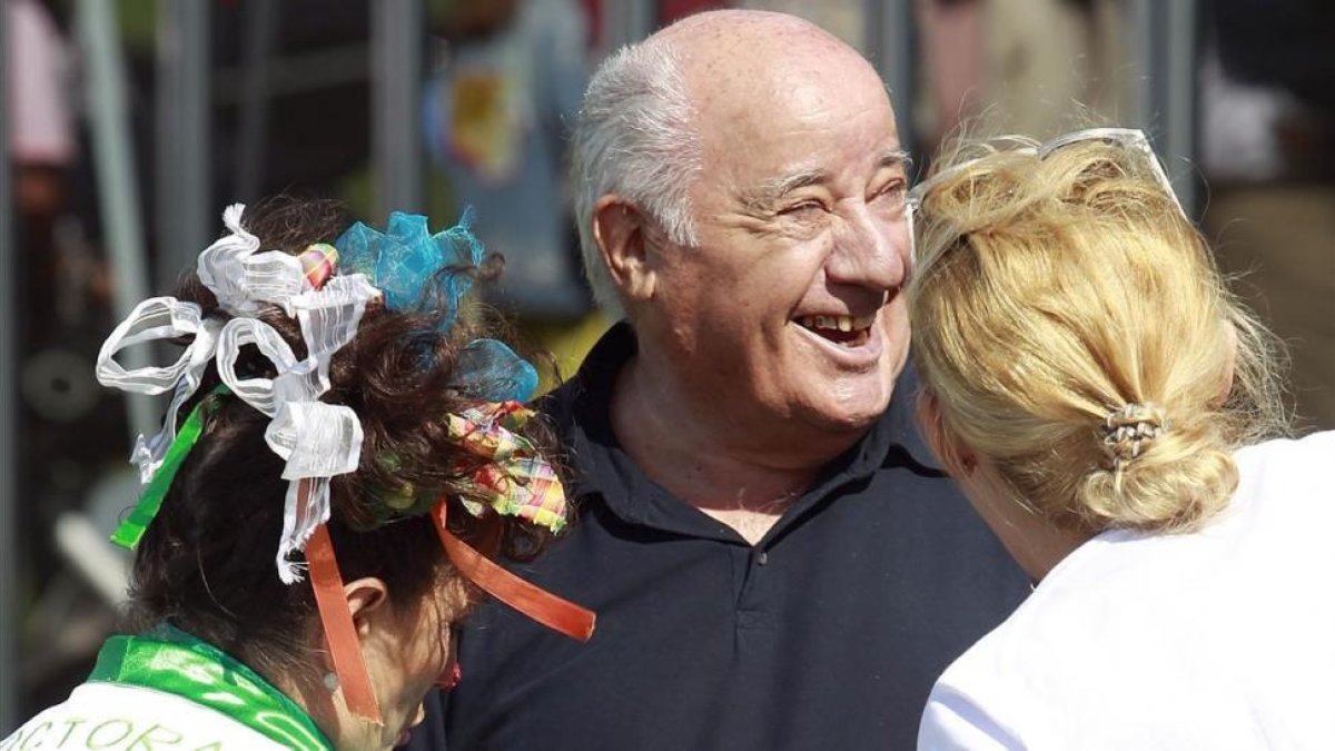 Retrato de Amancio Ortega, fundador de Zara y del Grupo Inditex, en A Coruña.