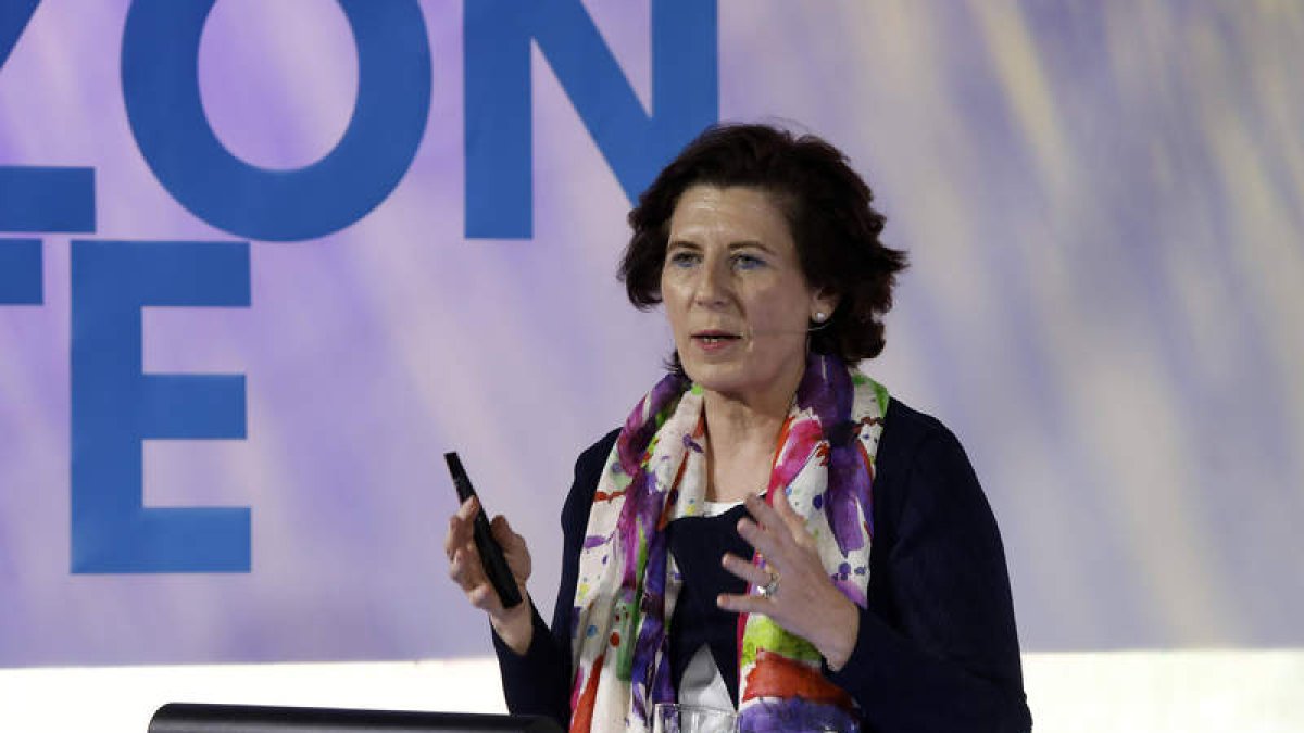 Helena Herrero, ayer durante su participación en el programa de Castilla y León Televisión. MARCIANO PÉREZ