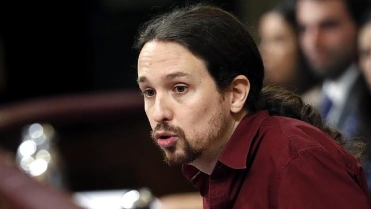 Pablo Iglesias, en la segunda sesión del debate de investidura.