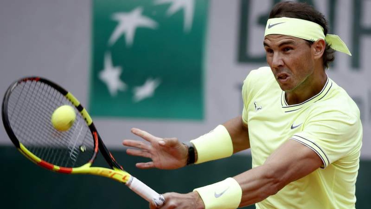 Rafa Nadal no dio opción a la sorpresa frente al alemán Yannick Hanfmann. YOAN VALAT