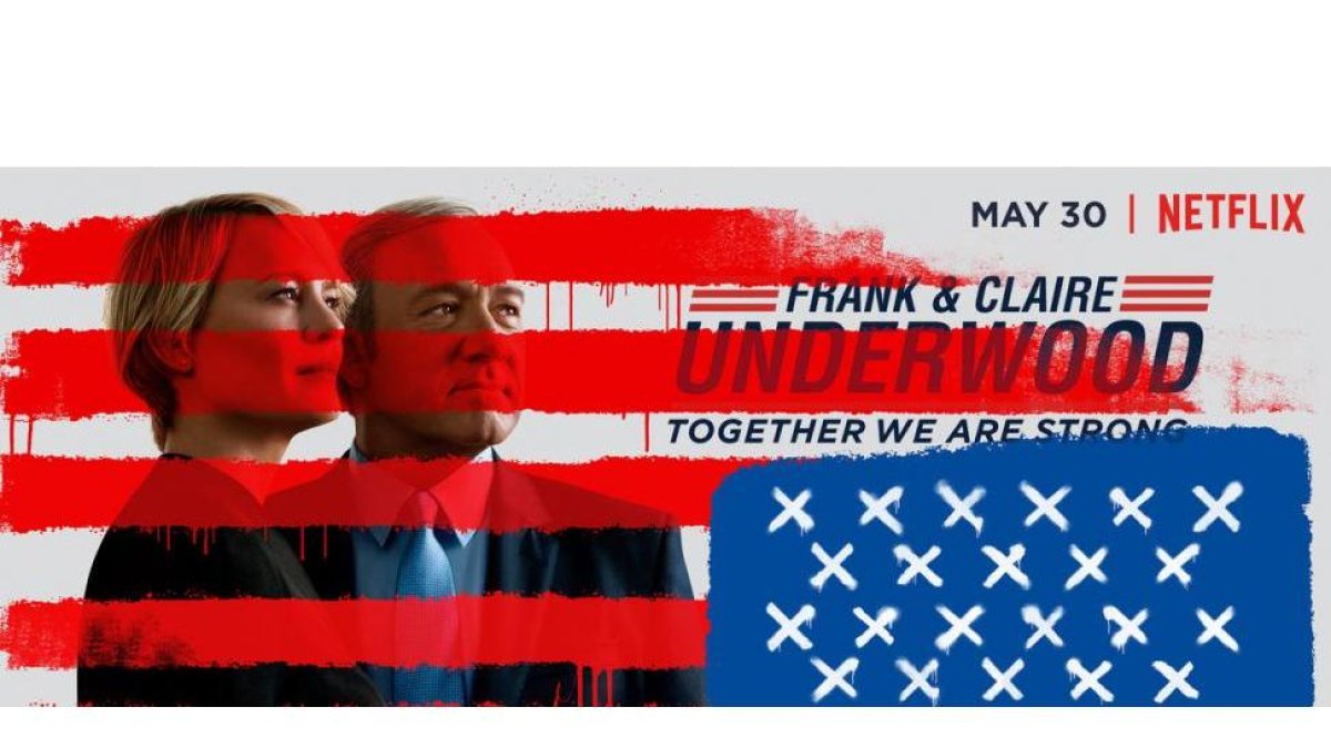 Imagen promocional de la serie de Netflix 'House of cards', uno de los iconos de la plataforma de televisión estadounidense.