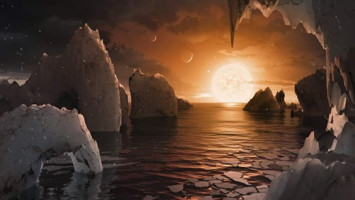 Recreación de la Nasa de la superficie del exoplaneta Trappist-1. NASA
