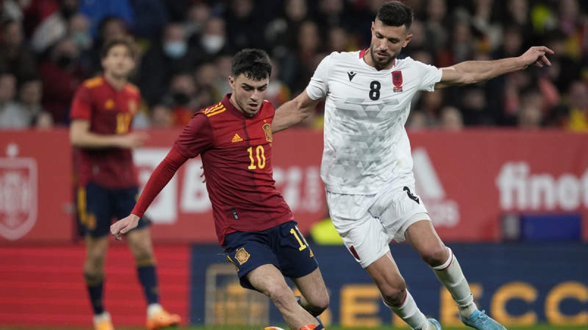 El barcelonista Pedri se ha convertido en el timón de la España de Luis Enrique. ALEJANDRO GARCÍA