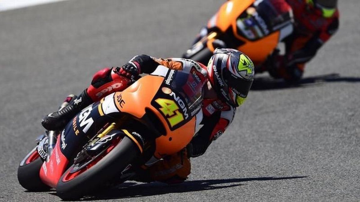 Aleix Espargaró durante los entrenamientos del vienes en Jerez.