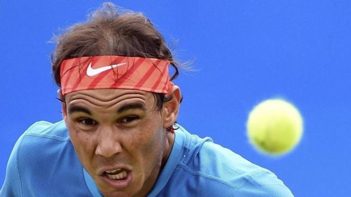 Nadal, en su partido ante Dolgopolov.
