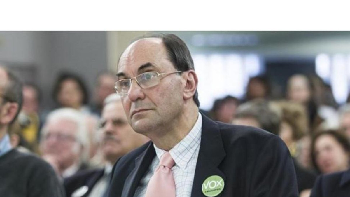 Vidal-Quadras, en un acto de Vox durante la campaña de las últimas eleccioens europeas.